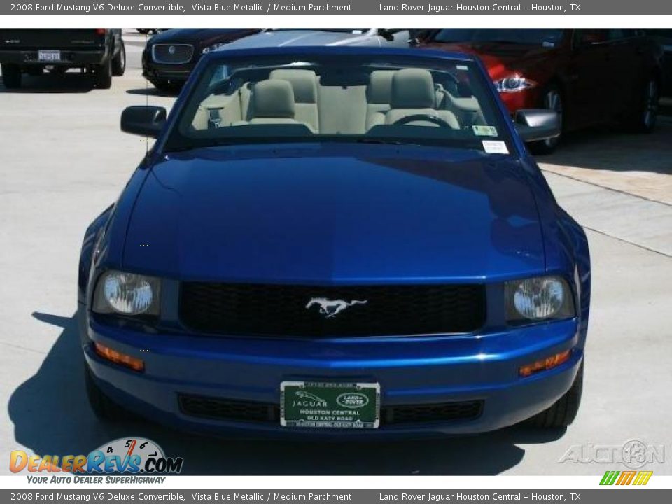 2008 Ford Mustang V6 Deluxe Convertible Vista Blue Metallic / Medium Parchment Photo #15