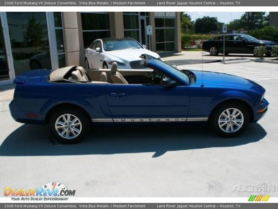 2008 Ford Mustang V6 Deluxe Convertible Vista Blue Metallic / Medium Parchment Photo #21