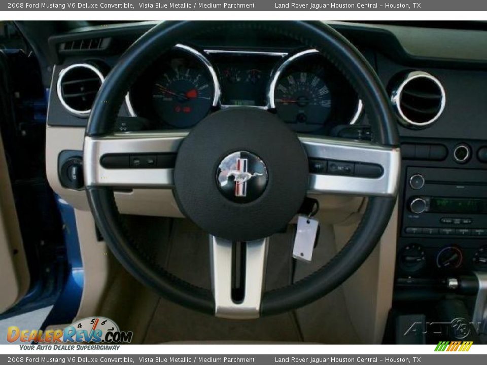 2008 Ford Mustang V6 Deluxe Convertible Vista Blue Metallic / Medium Parchment Photo #22
