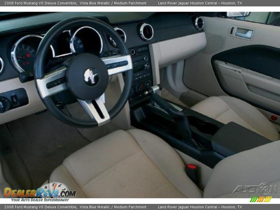 2008 Ford Mustang V6 Deluxe Convertible Vista Blue Metallic / Medium Parchment Photo #24