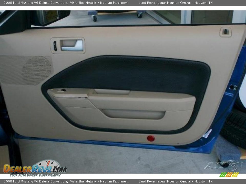 2008 Ford Mustang V6 Deluxe Convertible Vista Blue Metallic / Medium Parchment Photo #35