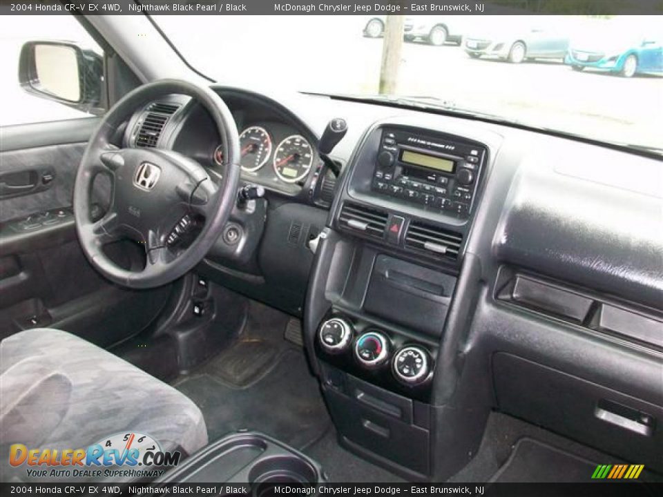 2004 Honda CR-V EX 4WD Nighthawk Black Pearl / Black Photo #10