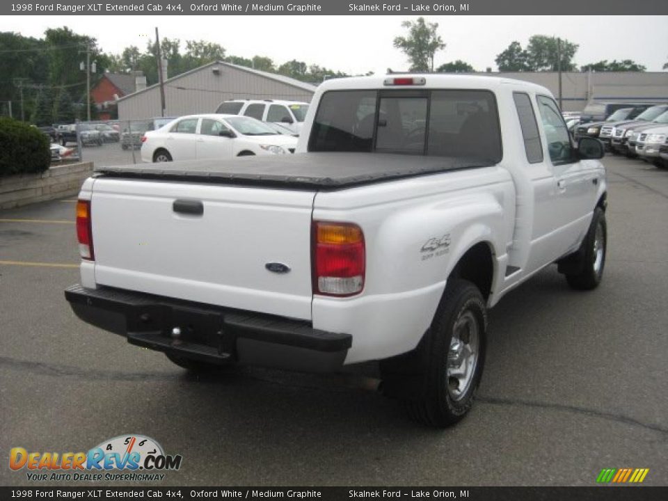 1998 Ford Ranger XLT Extended Cab 4x4 Oxford White / Medium Graphite Photo #3