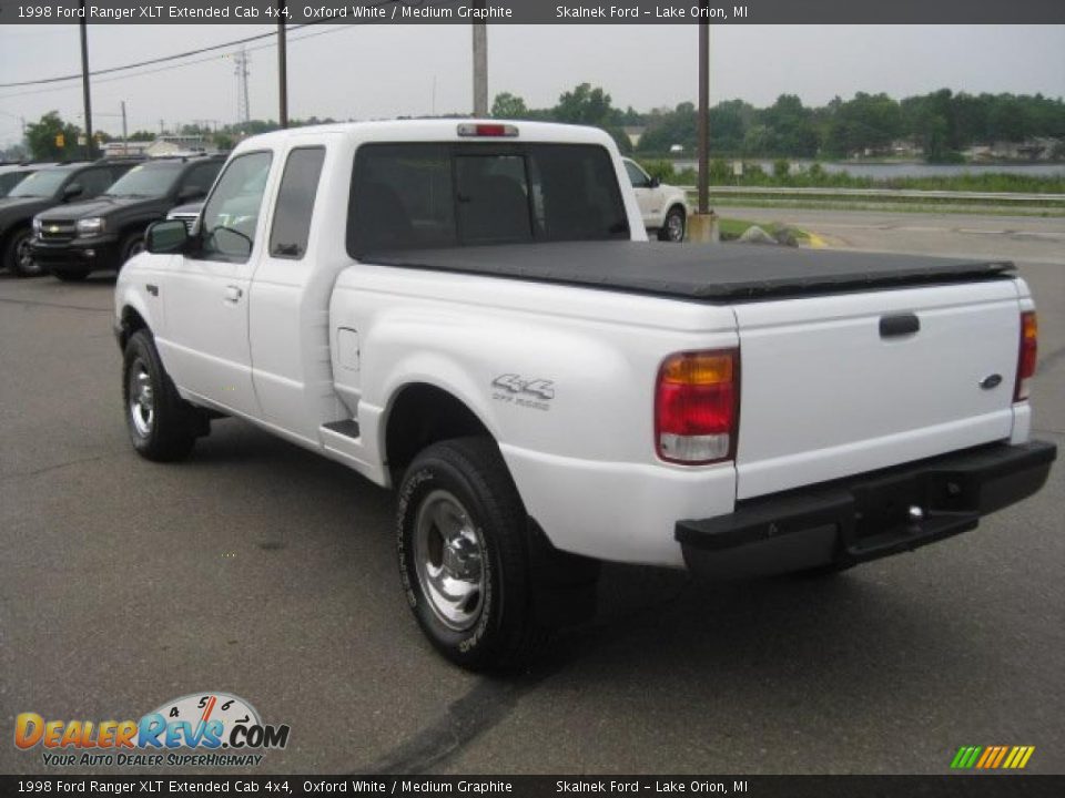 1998 Ford Ranger XLT Extended Cab 4x4 Oxford White / Medium Graphite Photo #4