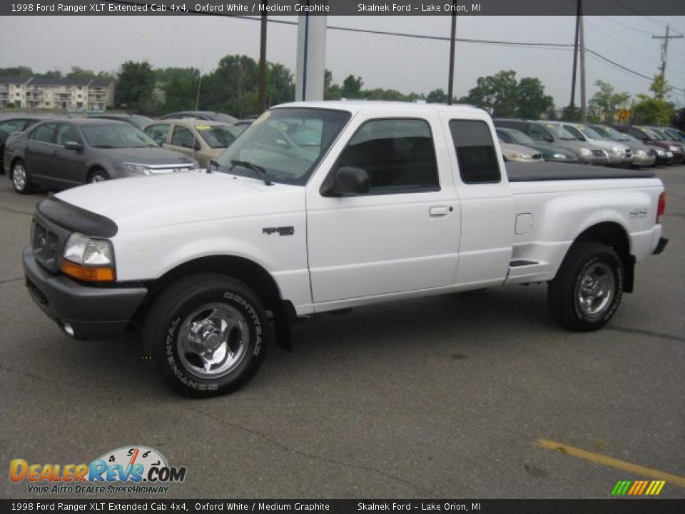 1998 Ford Ranger XLT Extended Cab 4x4 Oxford White / Medium Graphite Photo #6
