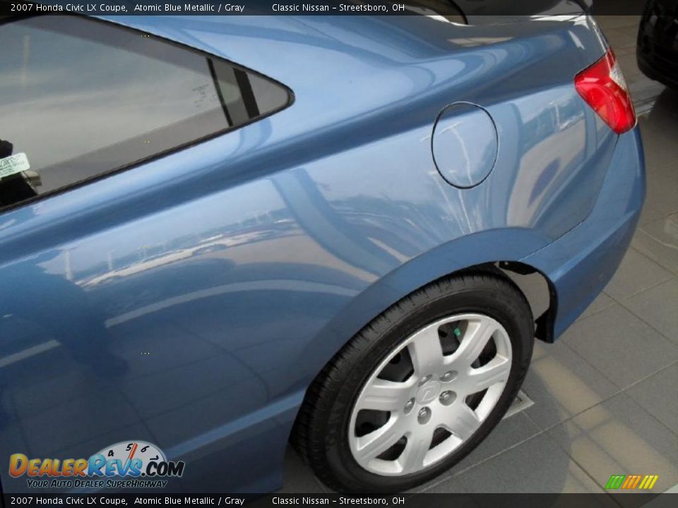 2007 Honda Civic LX Coupe Atomic Blue Metallic / Gray Photo #4