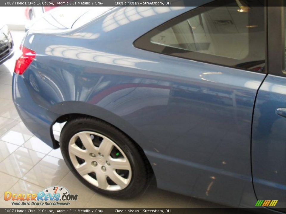 2007 Honda Civic LX Coupe Atomic Blue Metallic / Gray Photo #8
