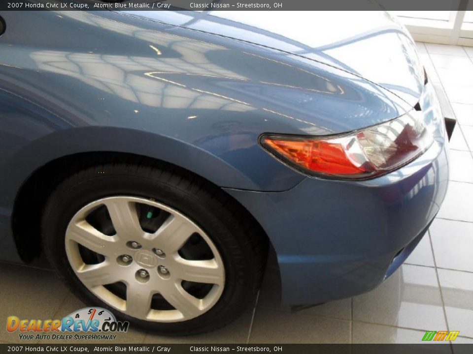 2007 Honda Civic LX Coupe Atomic Blue Metallic / Gray Photo #10