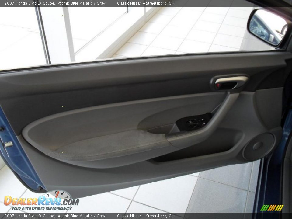 2007 Honda Civic LX Coupe Atomic Blue Metallic / Gray Photo #12