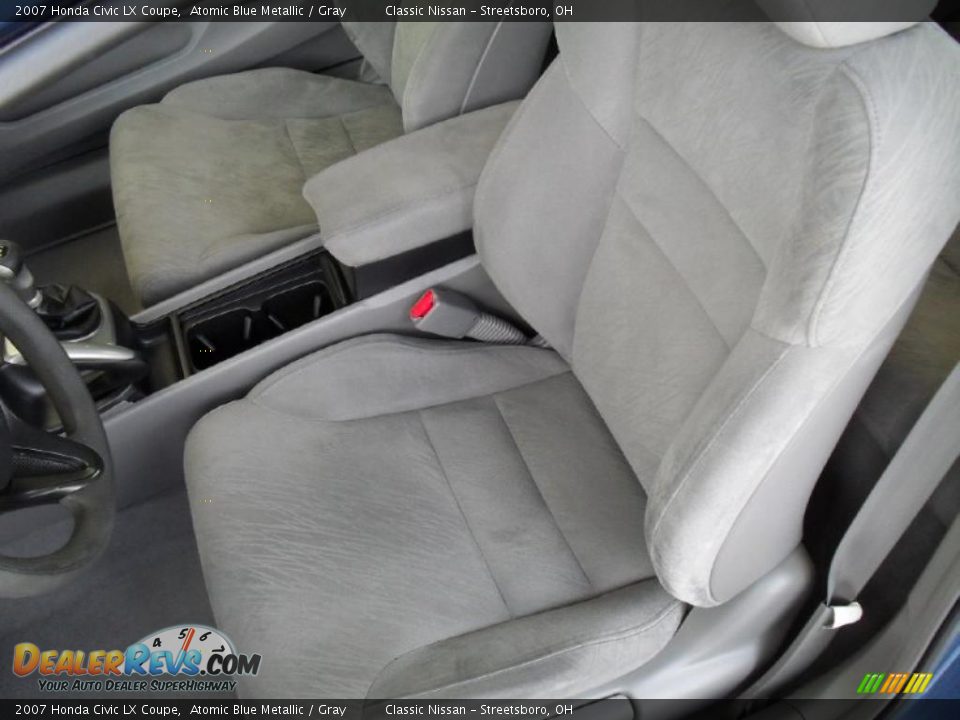 2007 Honda Civic LX Coupe Atomic Blue Metallic / Gray Photo #14