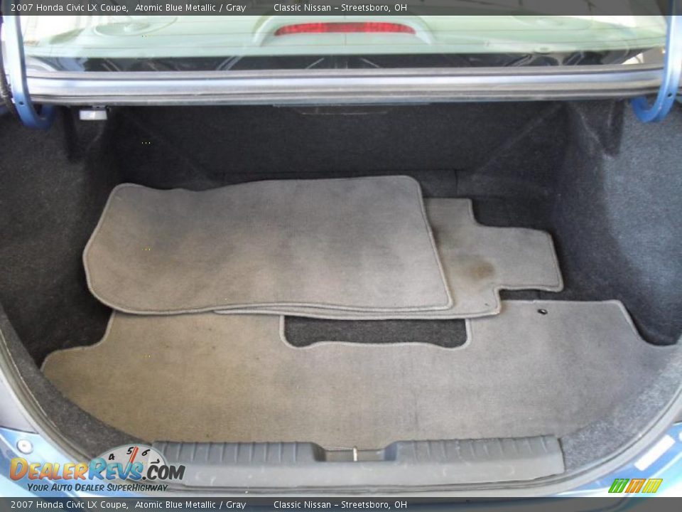 2007 Honda Civic LX Coupe Atomic Blue Metallic / Gray Photo #15
