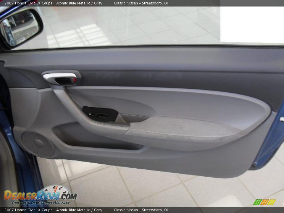 2007 Honda Civic LX Coupe Atomic Blue Metallic / Gray Photo #16