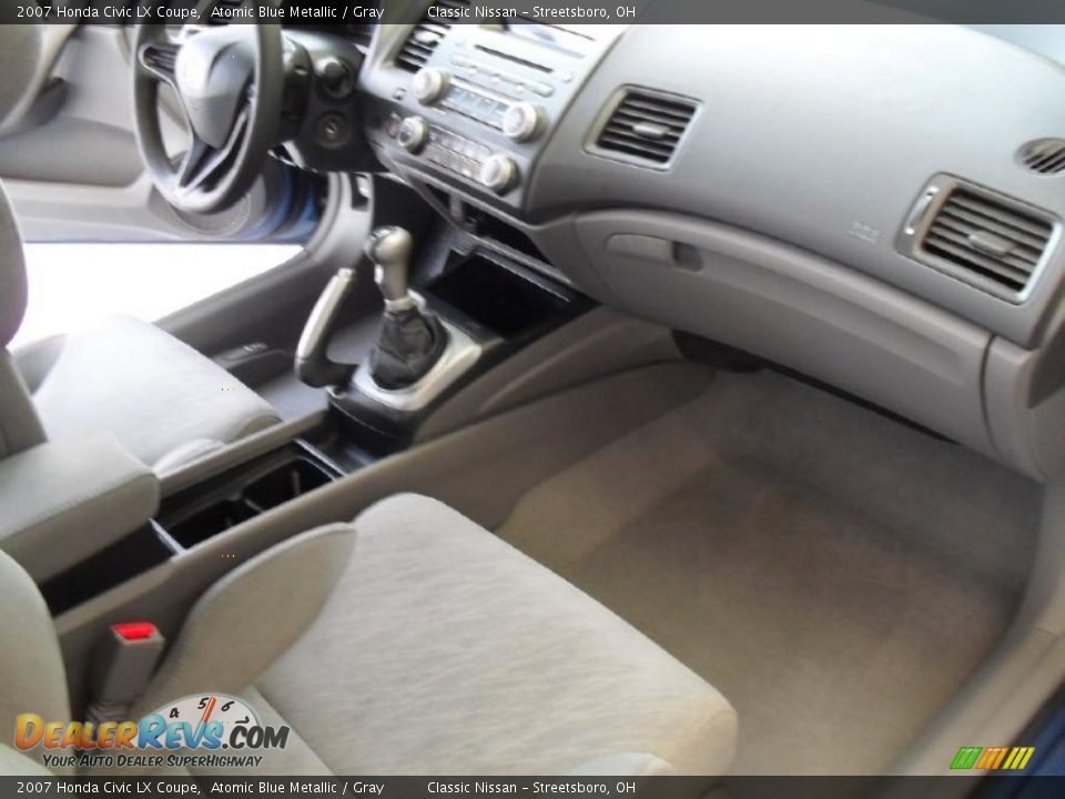 2007 Honda Civic LX Coupe Atomic Blue Metallic / Gray Photo #17