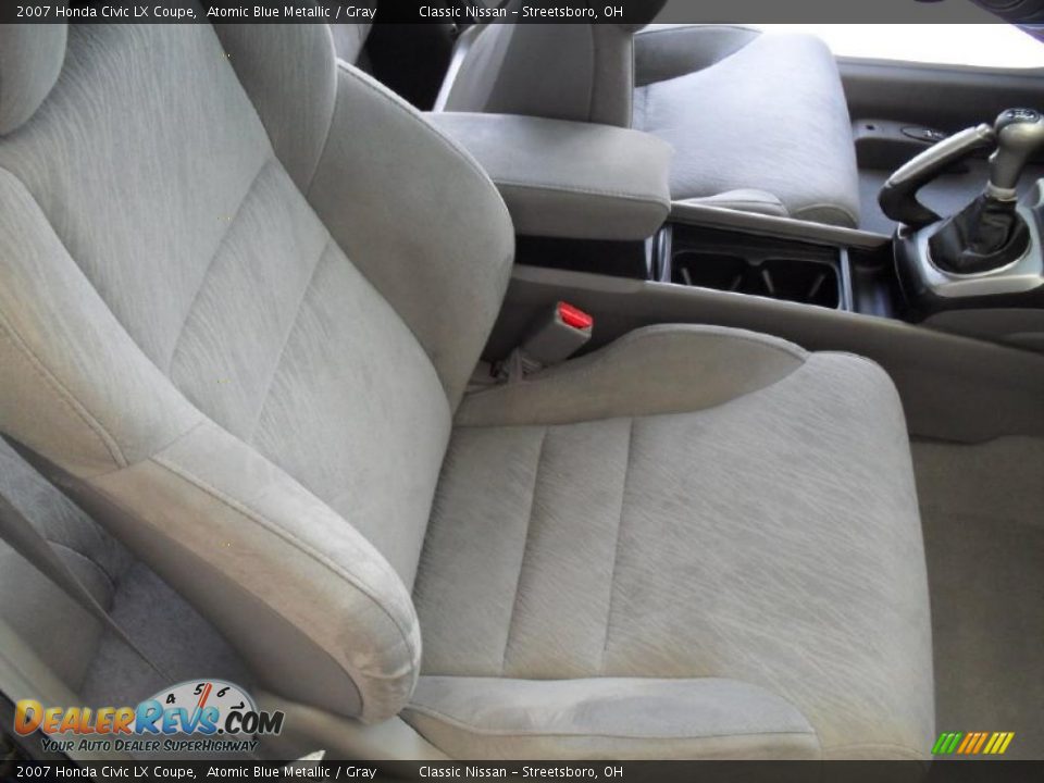 2007 Honda Civic LX Coupe Atomic Blue Metallic / Gray Photo #18
