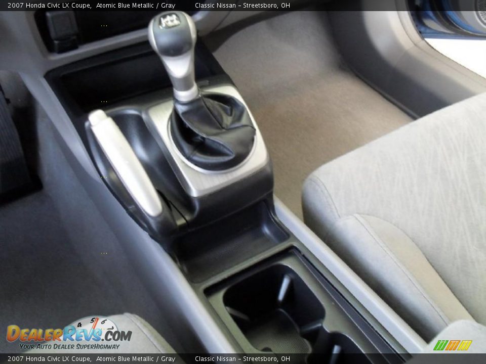2007 Honda Civic LX Coupe Atomic Blue Metallic / Gray Photo #20