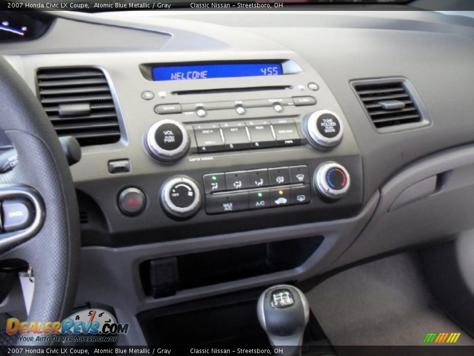 2007 Honda Civic LX Coupe Atomic Blue Metallic / Gray Photo #21