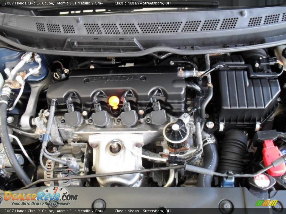 2007 Honda Civic LX Coupe Atomic Blue Metallic / Gray Photo #24