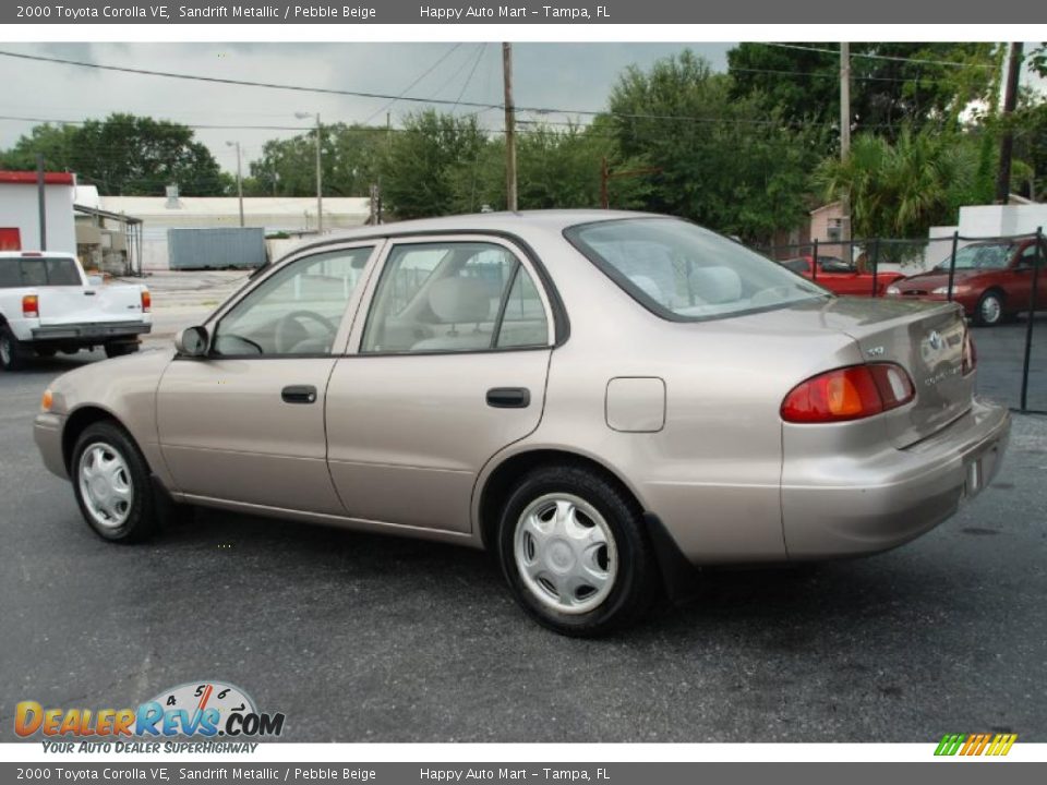 2000 Toyota Corolla VE Sandrift Metallic / Pebble Beige Photo #3