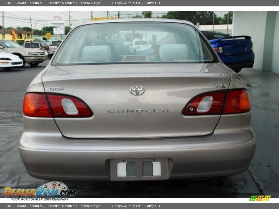 2000 Toyota Corolla VE Sandrift Metallic / Pebble Beige Photo #5