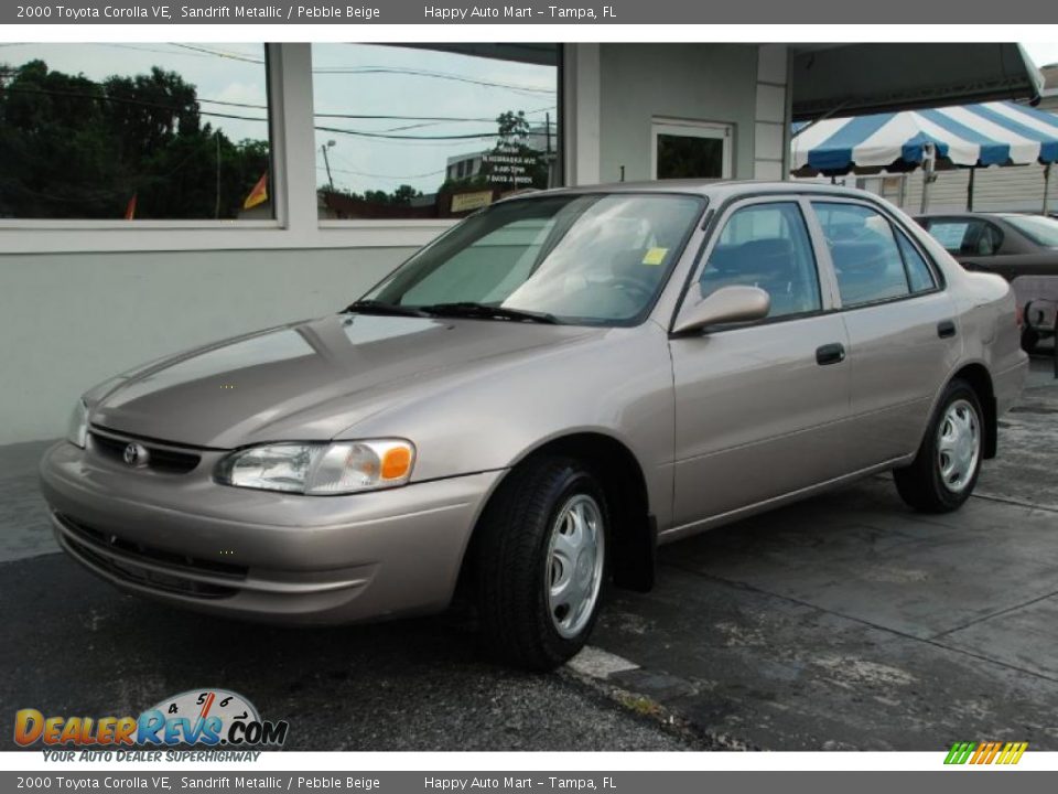 2000 Toyota Corolla VE Sandrift Metallic / Pebble Beige Photo #8