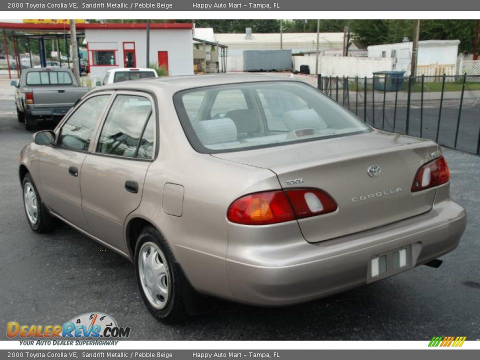 2000 Toyota Corolla VE Sandrift Metallic / Pebble Beige Photo #9