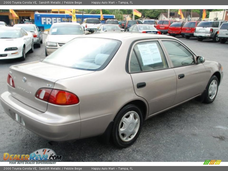 2000 Toyota Corolla VE Sandrift Metallic / Pebble Beige Photo #10