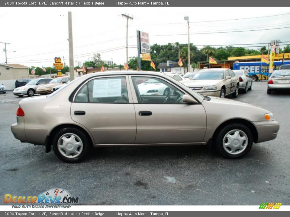 2000 Toyota Corolla VE Sandrift Metallic / Pebble Beige Photo #11