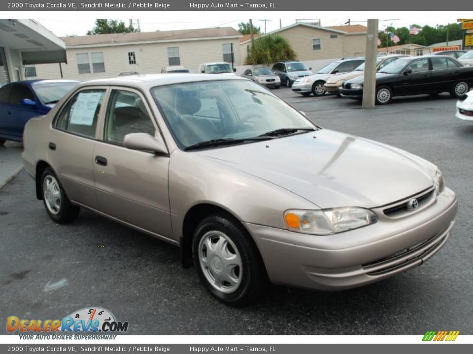 2000 Toyota Corolla VE Sandrift Metallic / Pebble Beige Photo #12