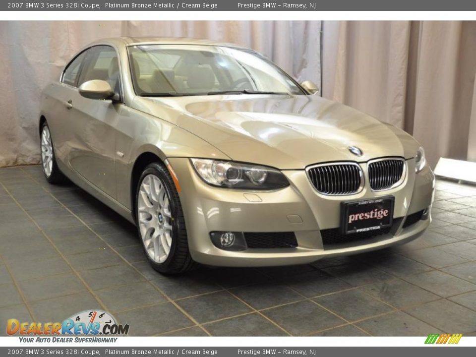 2007 BMW 3 Series 328i Coupe Platinum Bronze Metallic / Cream Beige Photo #8