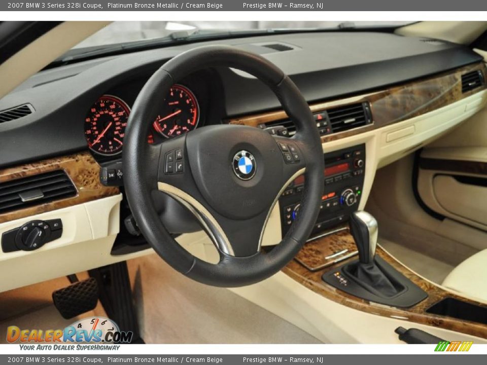 2007 BMW 3 Series 328i Coupe Platinum Bronze Metallic / Cream Beige Photo #13