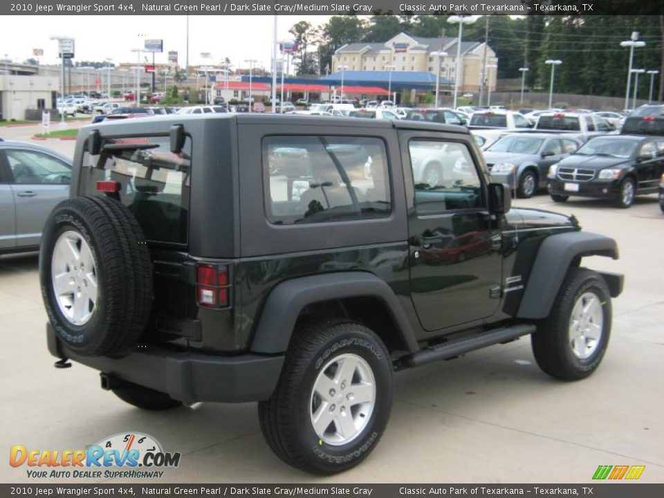 2010 Jeep Wrangler Sport 4x4 Natural Green Pearl / Dark Slate Gray/Medium Slate Gray Photo #5