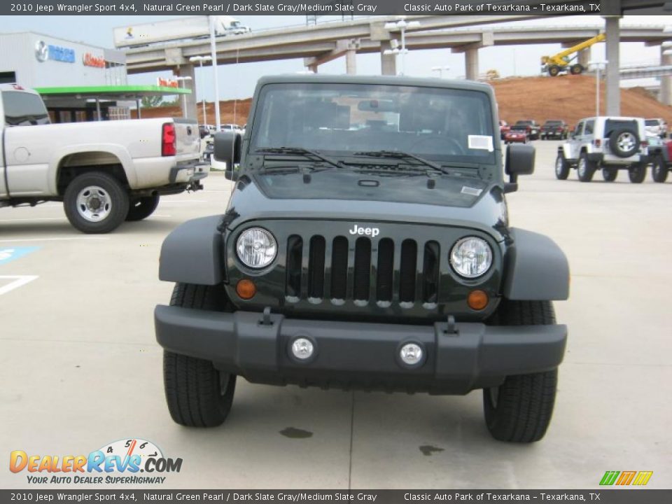 2010 Jeep Wrangler Sport 4x4 Natural Green Pearl / Dark Slate Gray/Medium Slate Gray Photo #8