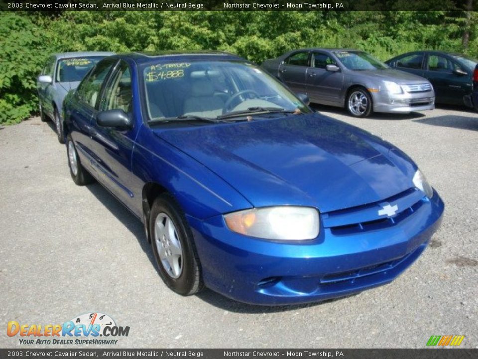 2003 Chevrolet Cavalier Sedan Arrival Blue Metallic / Neutral Beige Photo #1