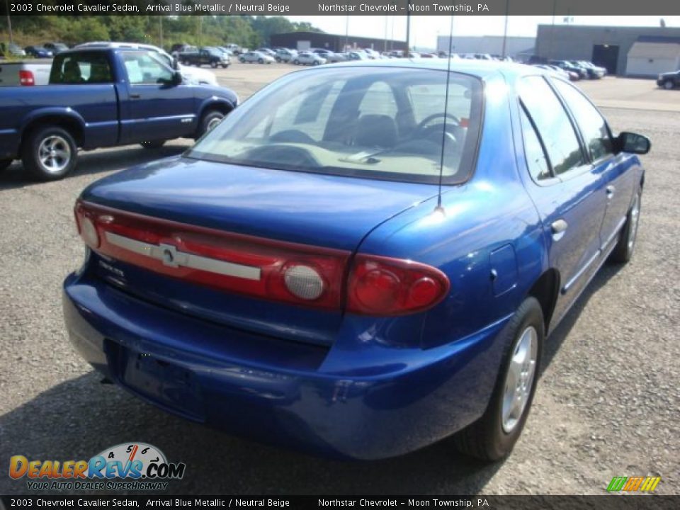 2003 Chevrolet Cavalier Sedan Arrival Blue Metallic / Neutral Beige Photo #2