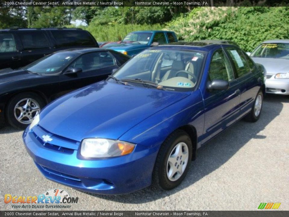 2003 Chevrolet Cavalier Sedan Arrival Blue Metallic / Neutral Beige Photo #5