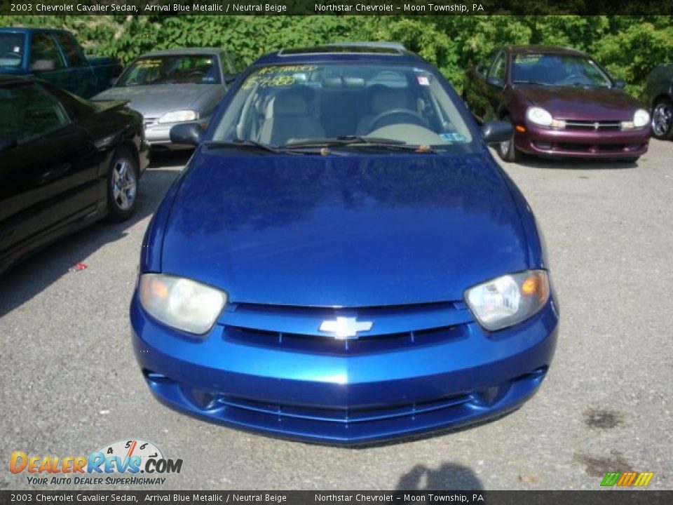 2003 Chevrolet Cavalier Sedan Arrival Blue Metallic / Neutral Beige Photo #6