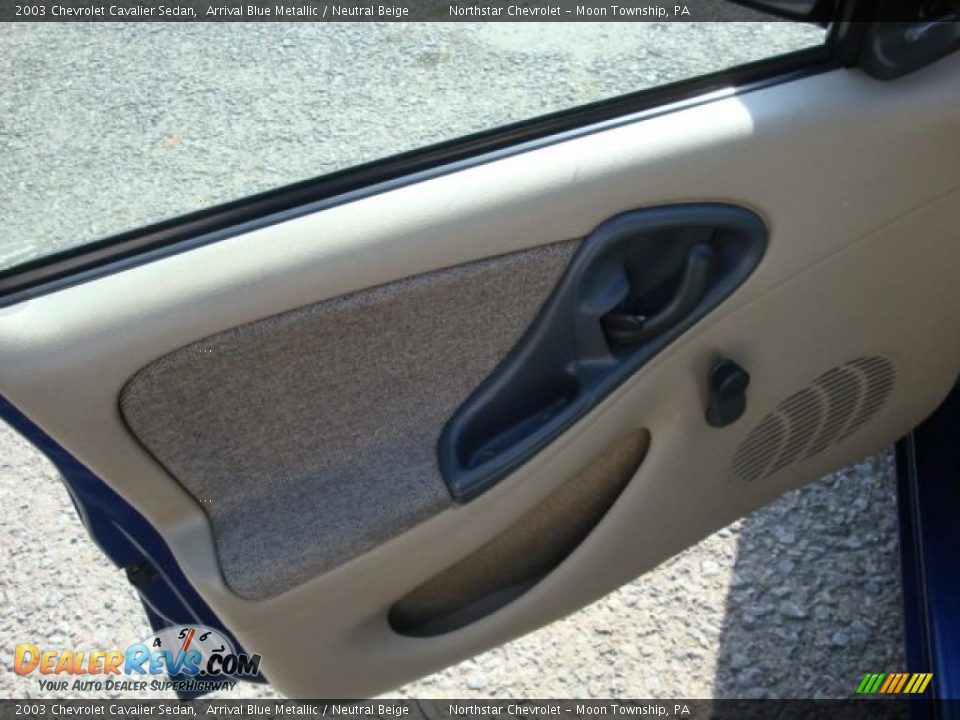 2003 Chevrolet Cavalier Sedan Arrival Blue Metallic / Neutral Beige Photo #10