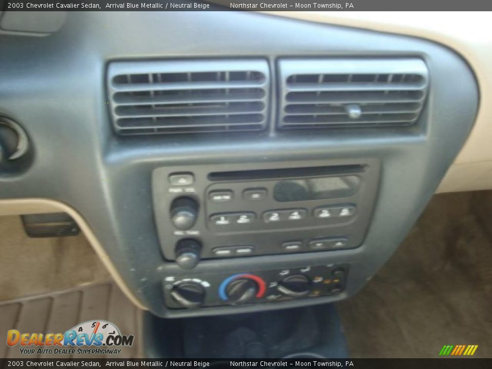 2003 Chevrolet Cavalier Sedan Arrival Blue Metallic / Neutral Beige Photo #13