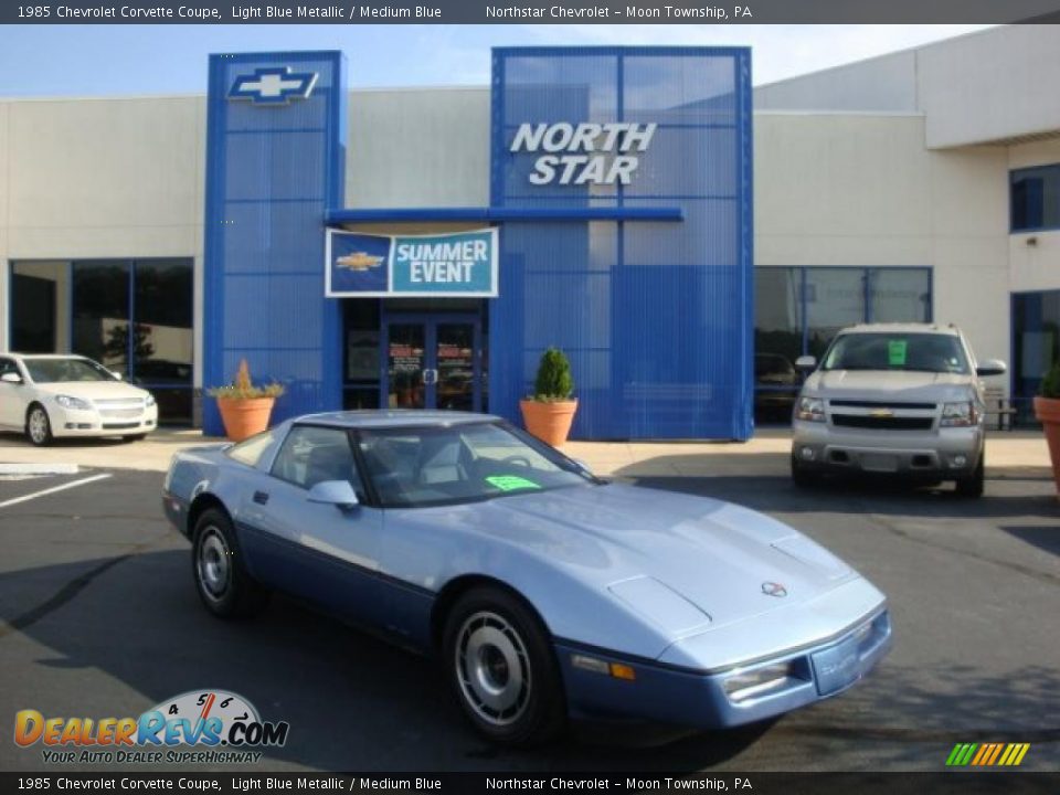 1985 Chevrolet Corvette Coupe Light Blue Metallic / Medium Blue Photo #1