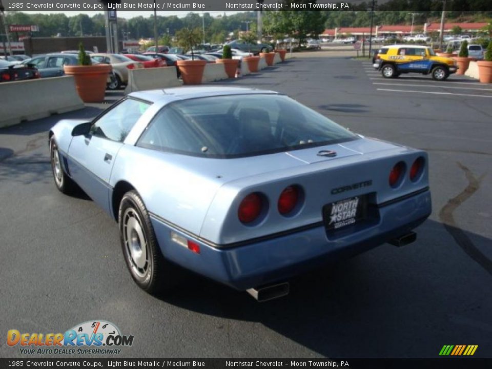 1985 Chevrolet Corvette Coupe Light Blue Metallic / Medium Blue Photo #5