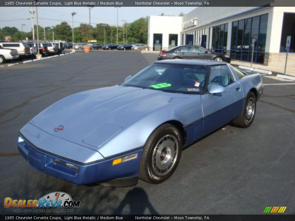 1985 Chevrolet Corvette Coupe Light Blue Metallic / Medium Blue Photo #7