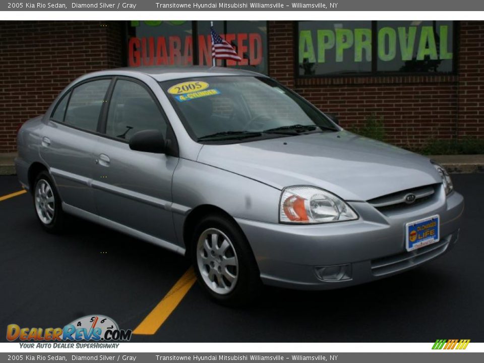 2005 Kia Rio Sedan Diamond Silver / Gray Photo #1