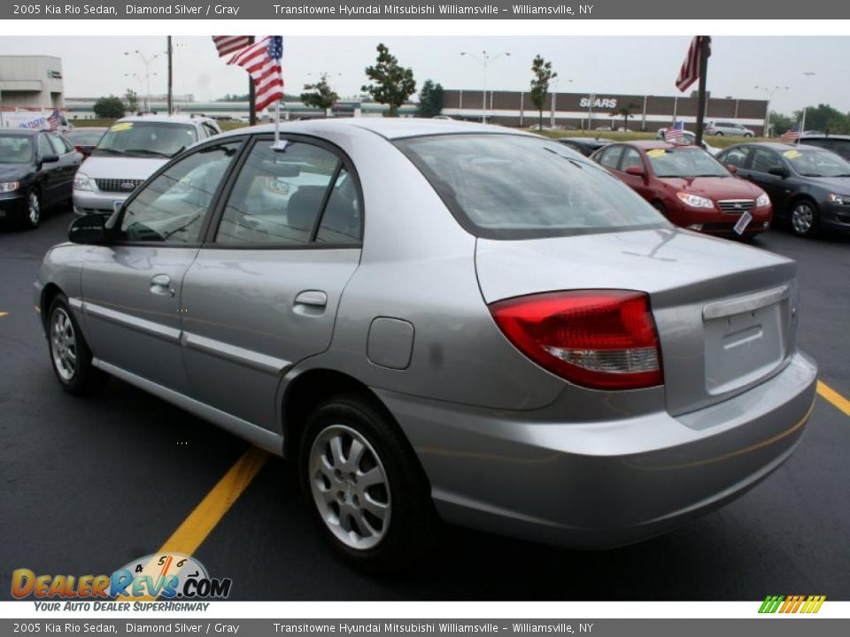 2005 Kia Rio Sedan Diamond Silver / Gray Photo #2