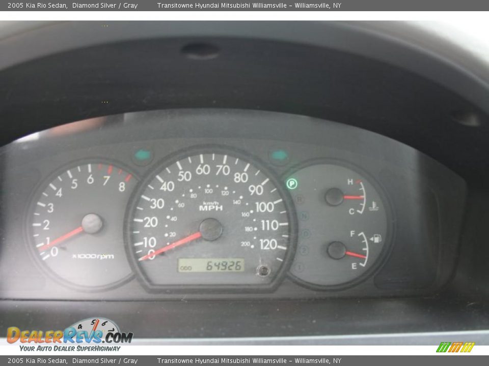 2005 Kia Rio Sedan Diamond Silver / Gray Photo #5
