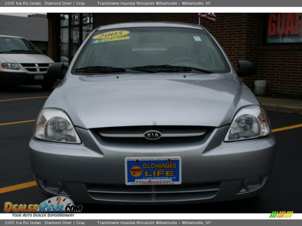 2005 Kia Rio Sedan Diamond Silver / Gray Photo #6