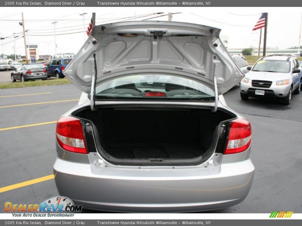 2005 Kia Rio Sedan Diamond Silver / Gray Photo #7