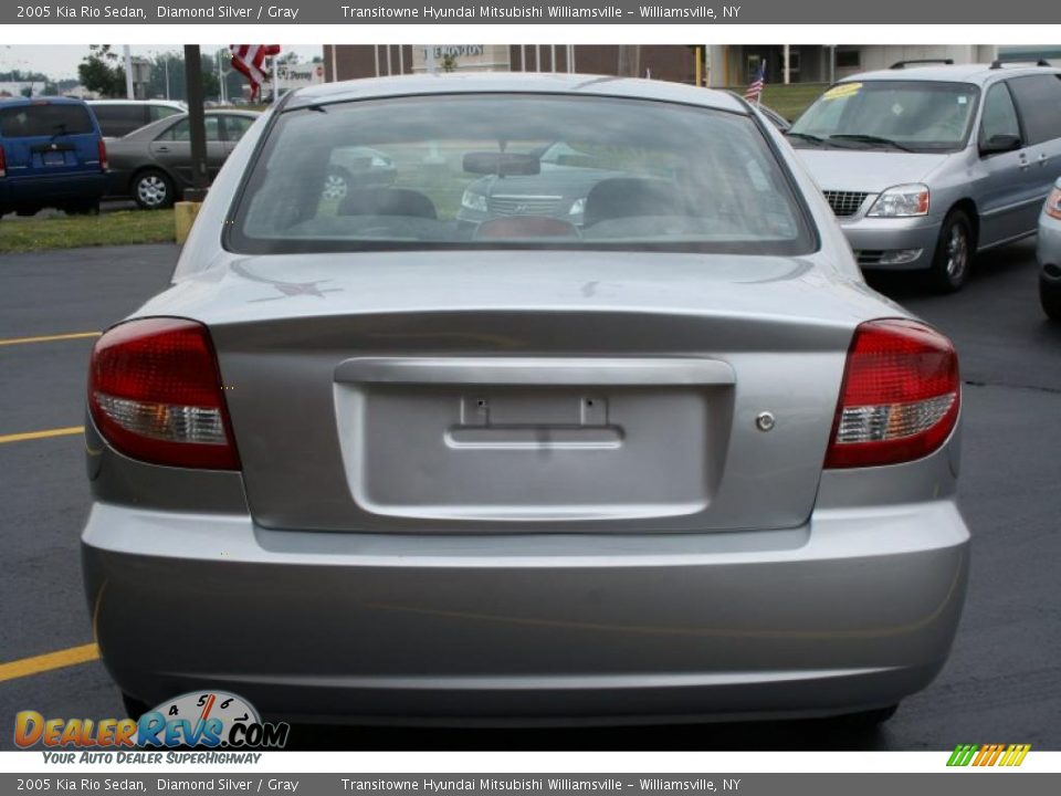 2005 Kia Rio Sedan Diamond Silver / Gray Photo #9