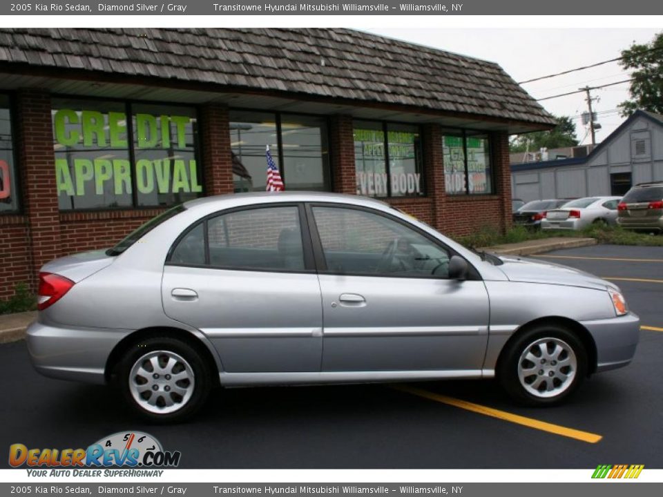 2005 Kia Rio Sedan Diamond Silver / Gray Photo #10