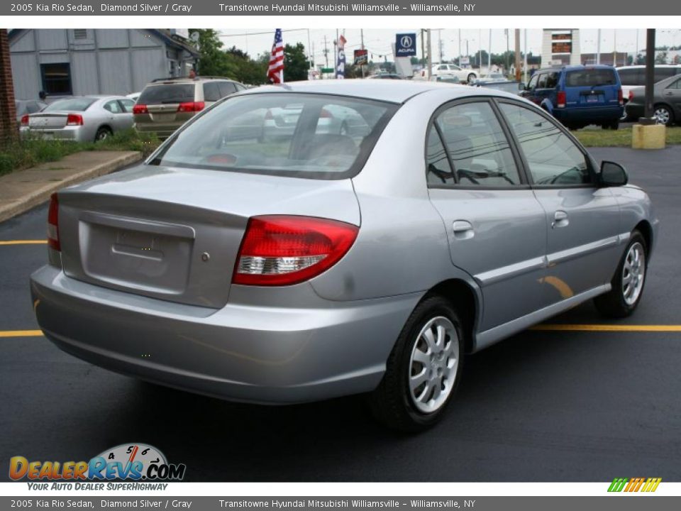 2005 Kia Rio Sedan Diamond Silver / Gray Photo #12