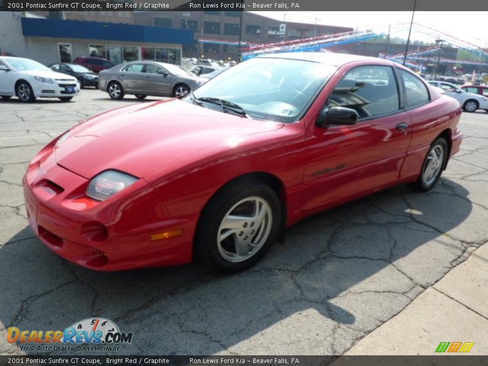 2001 Pontiac Sunfire GT Coupe Bright Red / Graphite Photo #5